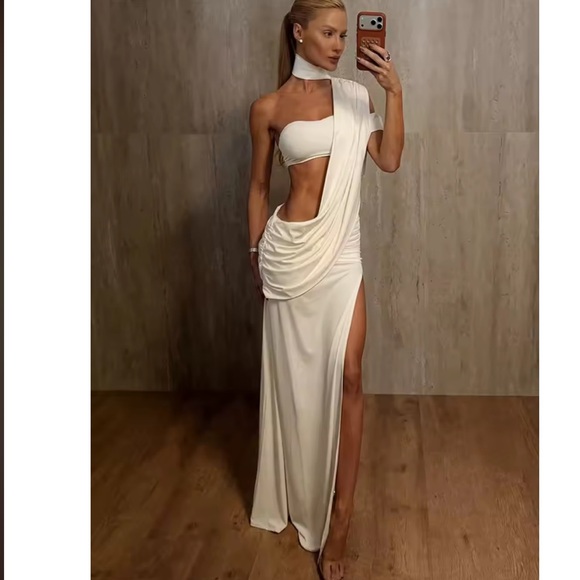 Christopher Esber Dresses & Skirts - KOIR  One-Shoulder Draped Cream Top